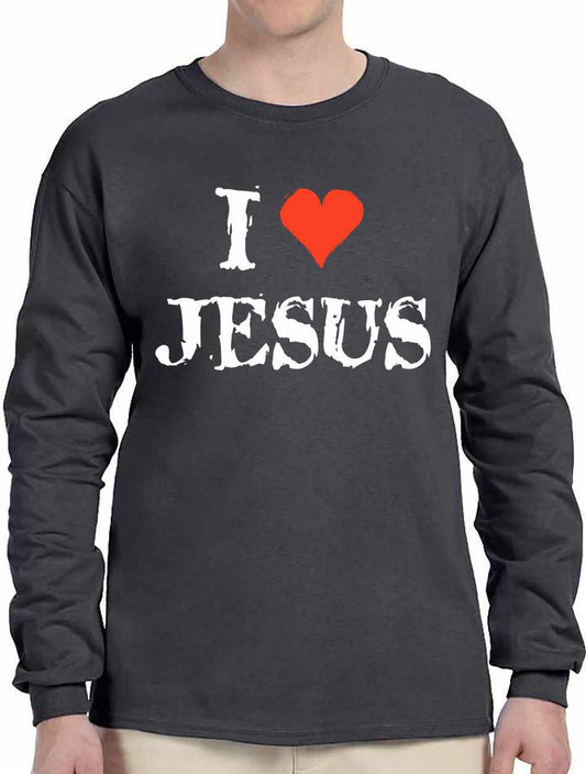 I Love Jesus on Long Sleeve Shirt