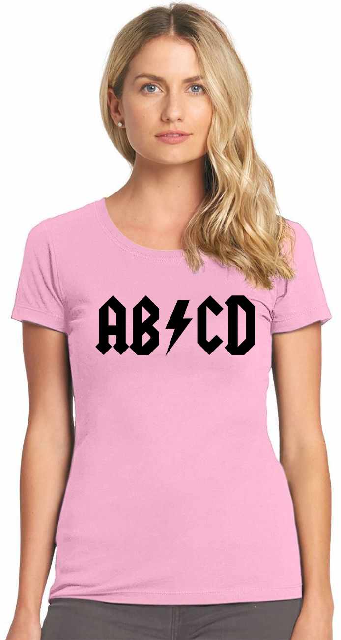 AB/CD on Womens T-Shirt (#974-2)