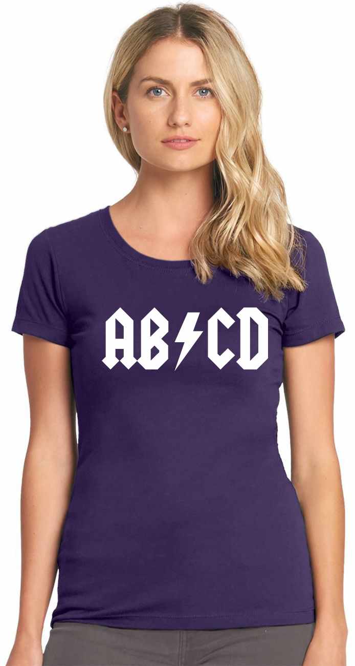 AB/CD on Womens T-Shirt