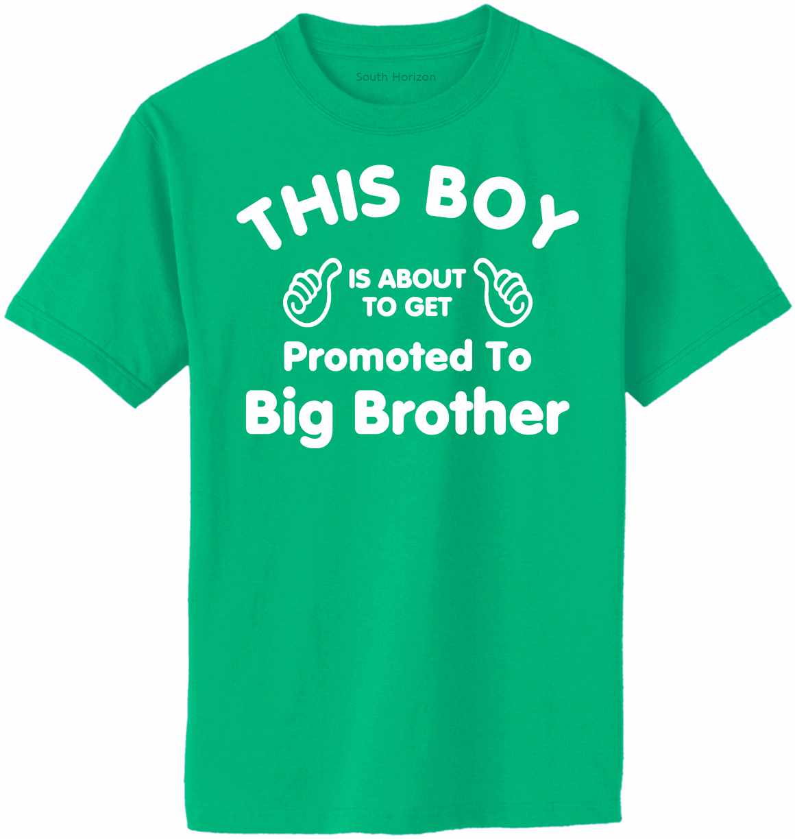 This Boy is About To Get Promoted To Big Brother Adult T-Shirt (#975-1)