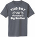 This Boy is About To Get Promoted To Big Brother Adult T-Shirt (#975-1)
