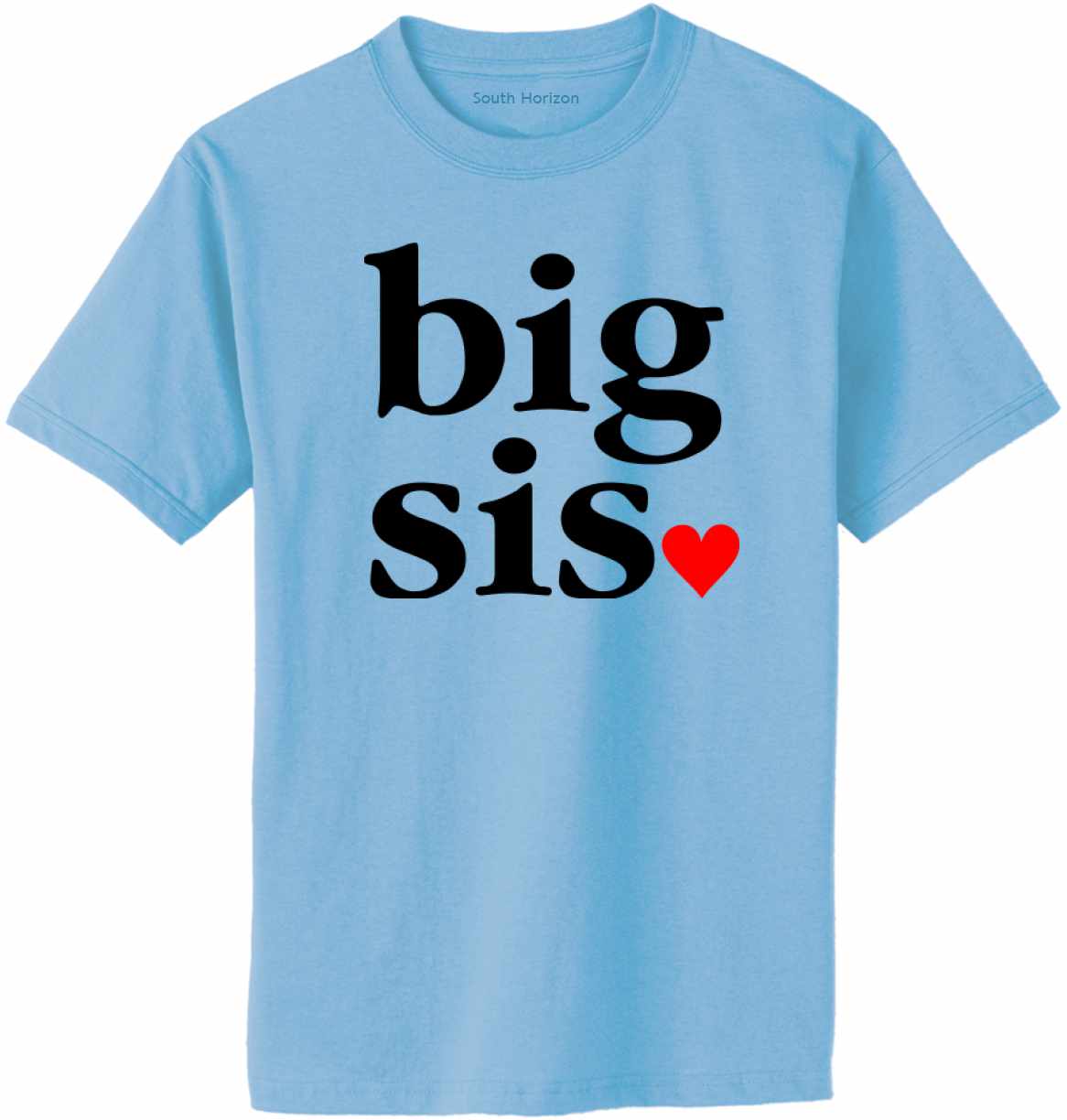 Big Sis, Big Sister on Adult T-Shirt (#985-1)