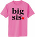 Big Sis, Big Sister on Adult T-Shirt (#985-1)
