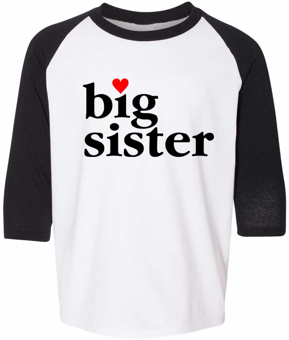 Big Sister on Youth Baseball Shirt (#986-212)
