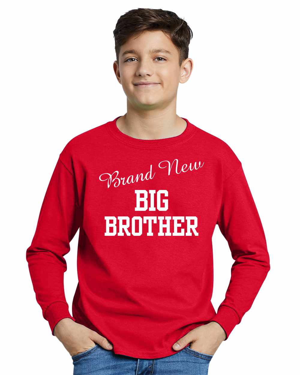 Brand New Big Brother on Youth Long Sleeve Shirt